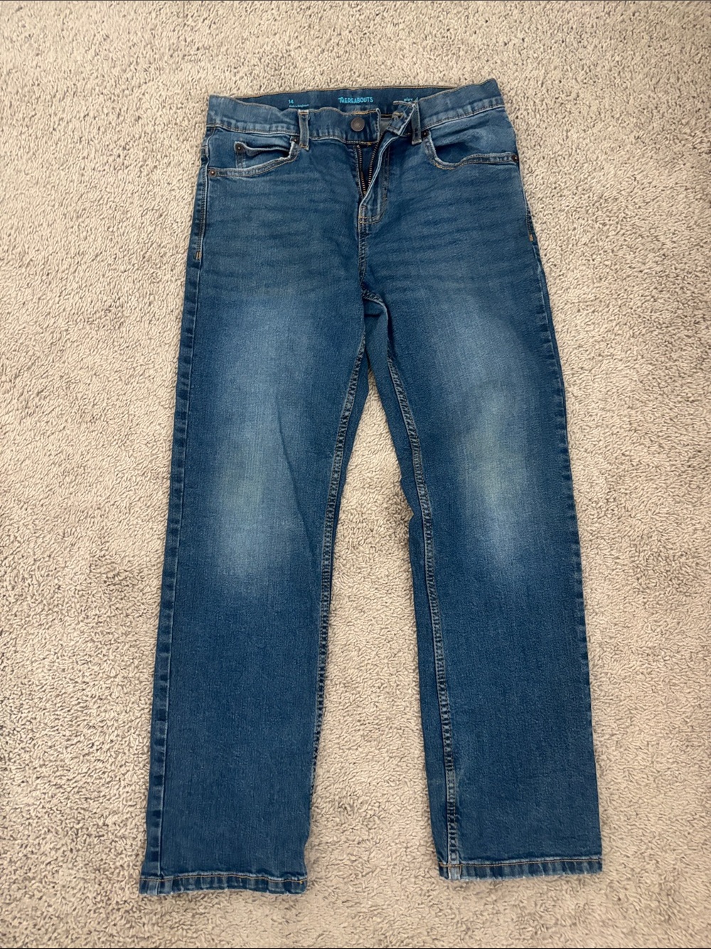 Boya Blue Straight-Leg Jeans